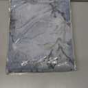 SMILE WEAVER Kitchen Curtains Tiers and Valances Set 3 Piece,Floral Short Semi Sheer Linen Curtains for Bedroom/Living Room,Light Filtering Window Drapes for Bathroom(Blue,52Wx18L&26Wx36L)