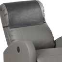 Recliner Headrest Protector,Non Slip Waterproof Headrest Cover,Leather Recliner Headrest Cover for Sofa,Furniture,Living Room,Office Chair 17x27 in(Dark Gray)