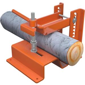 Log Clamp Lock for 1-1/2" - 4-1/2" Logs, Heavy-Duty Log Holder for Cutting, Quick Adjustment and Locking Wood, Orange