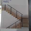 BLIKA 2Pack 8FT Stainless Steel Cable Railing Handrail, Black Rectangular Handrail Flat Top Rail with End Caps for Deck Stair Cable Railing System, Deck Hand Rails for Indoor/Outdoor, BL01-T