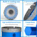 Tile Hole Saw Kit, ZNXIMER 20PCS Diamond Hole Saw Kit with Double Suction Cups Tile Hole Saws Guide for Ceramic, Glass, Porcelain Tiles, Marble, Granite and More Drilling.