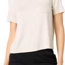 Amazon Essentials Women's Jersey Relaxed-Fit Short-Sleeve Crewneck Pocket T-Shirt, Pack of 2
