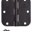 SORGMACH Door Hinges Oil Rubbed Bronze Hinges 3.5 in 5/8" Radius Corners Black Hinge Interior Hinge Hardware 30 Pack