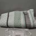 Homzard King Size Quilt,Cotton King Size Comforter Set,Mint Green Grey Bedding Set,Striped Bedspread,Lightweight Summer Comforter Sets 3 Piece (King (106"x98"))