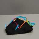 popvil One Piece Swimsuit Women 2025 Tummy Control Neon Color Block Bathing Suit Deep Vneck Tie Back Swim Suits Beach (Large, Black Blue-1)