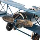 Airplane Decor, Vintage Metal Boy's Room Props Desktop Decoration, Hanging Aircraft Handicrafts for Home, Cafe, Bar, and Office Decor, Christmas Birthday Gifts, Christmas Decorations (Blue)
