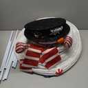 Lighted Snowman Outdoor Christmas Decorations,4 feet Tall,120 LED Lights,Red Theme high Translucent mesh Cloth Material,Suitable for Indoor and Outdoor Patio Holiday Party Decoration