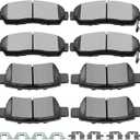 SCITOO Ceramic Brake Pad Front Rear Disc Set fit for 2005 2006 2007 2008 2009 2010 for Honda Odyssey