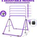 Gymnastics Bar for Kids, Adjustable Height Gymnastic Horizontal Bars, Folding Expandable Gymnastics Equipment Junior Training Kip Bar for Home