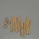 6 pcs Unfinished Mini Baseball Bat Set - 6" Wooden Bats for DIY Painting, Unpainted Small Wooden Bats with 2 Baseball Stand Holder, Mini Wood Baseballs Bat for DIY Painting, Crafts, Party Favors