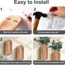 DREAMLOOM 2 Pack Wooden Wall Vases with Fake Plants, Wall Hanging Planters Boho Modern Farmhouse Indoor for Narrow Spaces Entryway Bathroom Home Office Decoration, Brown