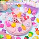 48PCS Easter Squishies for Plastic Egg Fillers, Easter Mochi Squishy Toys for Eggs Hunt Games, Easter Fidget Toys for Kids, Toddlers & Teens, Gifts, Easter Basket Stuffers, Classroom Prizes