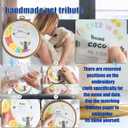 GOLDEN SMILE Pet Memorial Embroidery Kit | Personalized Pet Name & Date for Loss of Pet | Fun Needlework Starter Set for Adult Beginners | Includes 2-in-1 Hoop, Threads, Needles & More