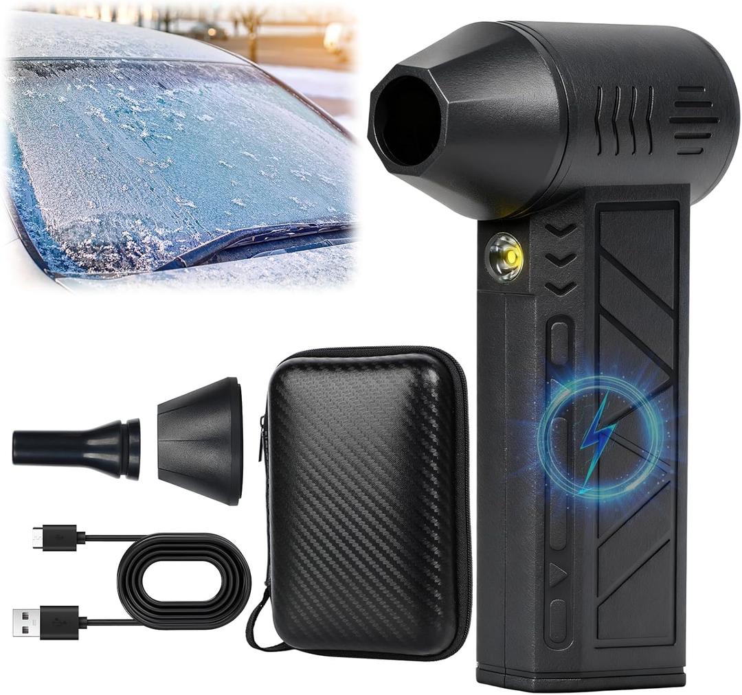 Snow Whiz Turbo Blower,Snow Whiz Turbo Blower with Led,Mini Turbo Snow Blower for Car,3 Gear Adjustable Super Power Turbo Breeze Electric Blow,Snow Remover for Cars,Home,Keyboard,Computer