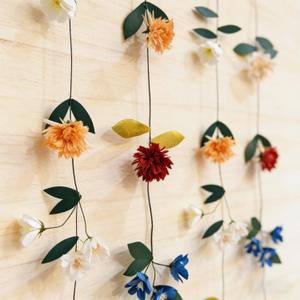 10PCS Paper Flower Decoration, DIY Hanging Garland Colorful Paper Flower String Decorations Pastel Wall Decor for Home, Living Room, Bedroom, Birthday, Baby Shower Party & Wedding