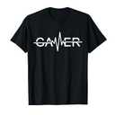 Gamer Heartbeat Video Games Graphic T-Shirt 3XL