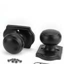 Goldenwarm Matte Black No-Function Dummy Door Knobs,Single-Side Door Knob Handles for Closet & French Doors, No-Turning Pull/Handle Function 2 Pieces