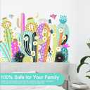 2 x Colorful Cactus Wall Decals Peel and Stick Removable Vinly Boho Cactus Stickers Wall Decor Cacti Room Decor for Kids Toddler Bedroom Nursery
