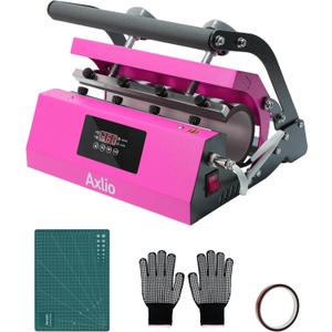 Tumbler Heat Press Machine for 20oz 30oz 16oz Sublimation Blank Skinny Tumbler Glass Jar Can - Heat Press for Sublimation Mug Projects with Temp&Timer Setting for 11-16oz Coffee Mug Cup-Pink