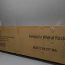 Himix Storage Shelves with 20 Hooks, 5-Tier Collapsible Organization Storage Rack Bookshelf Folding Pantry Shelves Cube Shelf Wire Shelving Holds 440 Ibs for Garage Kitchen Room, Black