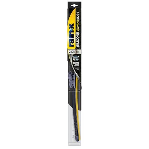 Rain-X Silicone AdvantEdge Wiper Blade 20" Windshield Wiper Blades Replacement, All-Weather Performance Lasts 2X Longer, Premium Beam, Installock Adapter for Easy Fit (Pack of 1)