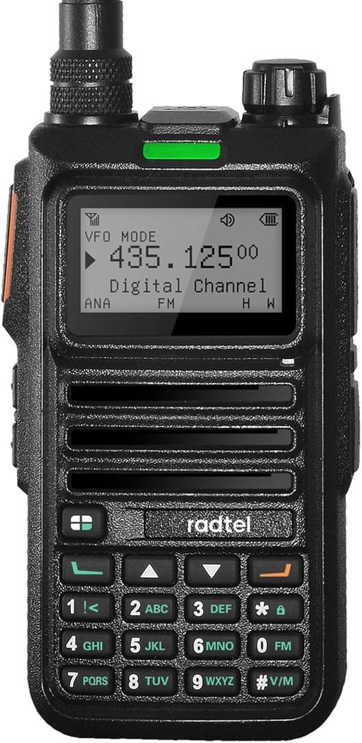 Radtel RT-4D DMR Radio 1024 Channels Walkie Talkie, Dual Band Dual Mode Analog/Digital Two Way Radio, Dual Time Slot Tier 1+2, Ham Radio UHF VHF Spectrum