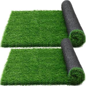 2 Pcs Dog Grass Pee Pads,52 x 26 x 1.57 Inches Grass Rug for Dogs Potty, Large Dog Potty Training Rug with Drainage Holes, Turf Indoor Outdoor Fake Grass Doormat Decor, Easy to Clean