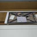 LVB Black Console Table, Modern Entryway Table with 3 Tier Storage Shelves, Industrial Sofa Table Behind Couch for Living Room, Farmhouse Wood Metal Entry Table for Hallway Foyer, Black Oak, 55 Inch