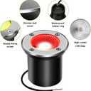 RGBW Low Voltage Landscape Light In-ground Lights with Connectors LED Well Light Waterproof IP67 3W DC12V Color Changing Outdoor In-Ground Lights Pathway Garden Deck Driveway Lamp(Multicolor)