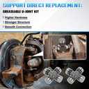 Front Axle Seal U Joints 4x4 Kit Compatible with Ford F250 F350 Super Duty with Dana 60 2005-2014 Replace 2014835