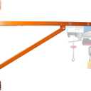 Wall Mount Jib Crane, Hoist Support Arm with 180Swing, Electric Scaffolding Lift, Hoist Bracket, All Steel Construction 660LBS Capacity, Electric Hoist Holder Swing Arm with Pole, for Electric Hoist