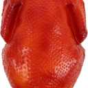 LOGOFUN Realistic Roast Chicken Model Artificial Cooked Turkey Prop Faux Fried Ornament for Thanksgiving Kitchen Display Food Simulation Decoration 19.00X12.00X10.00cm/7.47X4.72X3.93in