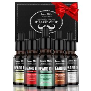ISNER MILE Beard Oil Kit Stocking Stuffers: Gifts for Men Him Dad Boyfriend, Mustaches Conditioner - Soften - Strength with Sandalwood, Bay Rum, Vanilla, Cologne, Unscented, Beard Grooming and Care