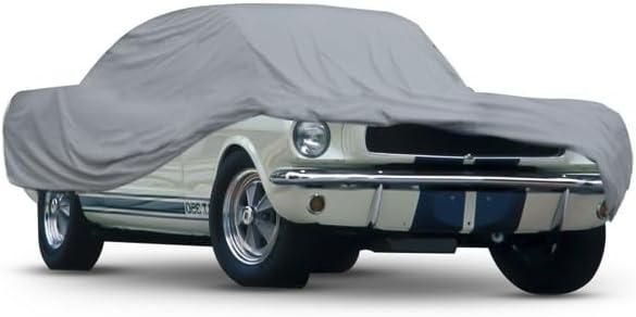 MotorTrend Custom Fit Car Cover for Ford Mustang 1965-2004, All-Weather Protection for Cars Trucks & SUVs, UV Resistant Waterproof Scratch-Resistant, Vehicle Cover for Outdoor & Indoor