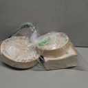 Homlouue 200 Pcs Christmas Paper Plates and Napkins, Christmas Tree Gold Plates and Napkins Disposable, Christmas Dinner Plates and Napkins Serve 50 Guest, Christmas Party Table Decorations