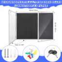 Motipuns 48"x36" Lockable Enclosed Bulletin Board with Glass Door, Weather Resistant Cork Notice Board, Wall Mounted Display Case for School Office Community Outdoor, 12xA4(Black, Silver Frame), 47.2" x 35.4"