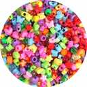 1200Pcs Colored Shaped Pony Beads for Jewelry Making, Heart Star Butterfly Pony Beads for Friendship Bracelets Necklace Crafts, Hair Beading (Boxed) (Multicolor)
