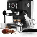 Espresso Machine Latte Coffee Makers 20 Bar, 2 IN 1 Professional Cappuccino Machine and Milk Frother Steam Wand Compatible for NS Original Capsules for Home Brewing - Black