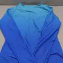 ZAFUL Women's Long Sleeve Rash Guard Swimsuit One Piece Zipper Surfing Bathing Suit (Large, Ombre Blue)