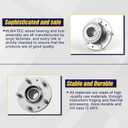 KUSATEC 512271 Rear Wheel Bearing Hub Assembly for 2006-2012 Ford Fusion 2007-2012 Lincoln MKZ 2006 Lincoln Zephyr 2003-2008 Mazda 6 2006-2011 Mercury Milan, 5 Lug w/Tone Ring ABS