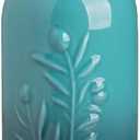 Sweejar Large Olive Oil Dispenser Bottle with Spout, 24 Oz Ceramic Oil Dispenser for Kitchen, Relief Opaque Oil Cruet, Oil Container for Cooking, EVOO, Avocado Oil, Vinegar, Pack of 1 (Gradient Blue)
