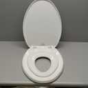 Little2Big Toilet Seat with Built-In Toddler Potty Training Seat, Slow Close, Easy to Install, Made in USA, ELONGATED, White