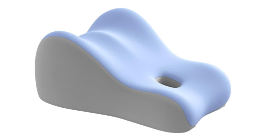 Natural Latex Pillow for Adults - Ergonomic Support for Maternity, Home & Couples, Multi-Functional for Sleeping, Lounging, Reading, Removable Washable Cover (Blue)