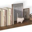 Large Floating Shelves for Wall 1 Pack Deep Floating Shelves No Drilling Accessories Included Deep Wall Shelves for Living Room Kitchen Farmhouse 48" W x 12" D x 1.2" H Rustic Brown