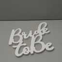 Bridal Shower Decorations Bride to Be Sign for Batcholette Party Table Centerpieces Wedding Wooden Photo Booth Props for Wedding Party Decorations Supplies (White)