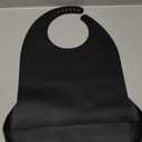 Kinggrand Kitchen Adult Bibs for Men, Women, Elderly- Silicone Adult Bib for Eating - Washable Bibs with Crumb Catcher (Black)