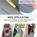 OCEANBROAD EVA Foam Boat Flooring with 3M Adhesive Backing Marine Self-Adhesive Decking 96''x45.6''/36''/28.8''/16.8'', 48''x16.8'' Faux Teak Sheet for Jon Boats Swim Platform Helm Pad RV Floor
