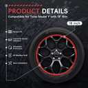 Red 18" Rim Protector, Aluminium Alloy Wheel Protection Ring, Wheel Rim Protector Strips for Curb Rash Prevention, Universal Wheel Accessories for Cars, Trucks, SUVs & Tesla All Models 4PCS