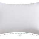 Oubonun 12 x 20 Lumbar Pillow (Set of 2) - 100% Cotton Cover - Rectangle Square Sofa Pillow Inserts - Decorative Pillow Pair - White Couch Pillow