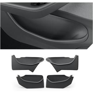 Door Pocket Organizer for Tesla Model Y 2025 2026 Juniper  4PCS TPE Full-Wrap Waterproof Storage Trays